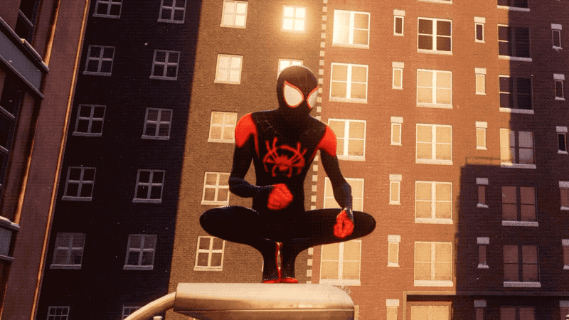 Miles jamming to the music in his head. (Gif: Insomniac)