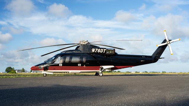 A Gold-Slathered Sikorsky S-76B Helicopter Owned By Soon-To-Be Former President Trump Is For Sale