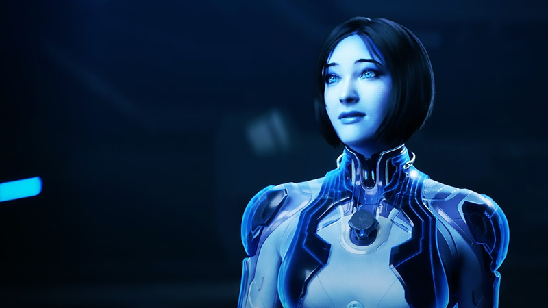 Cortana, as she appears in Halo 5: Guardians. (Screenshot: 343 Industries)