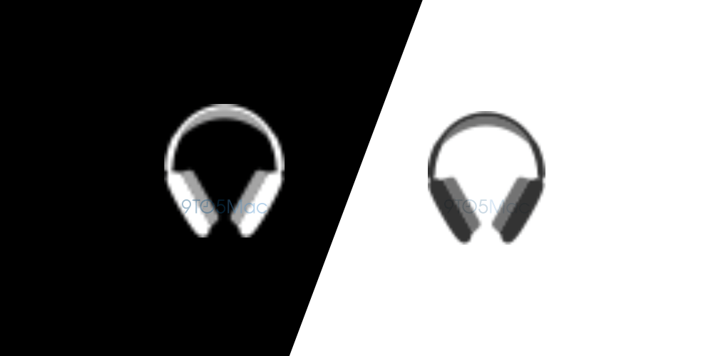 Apple over ear headphones design icons