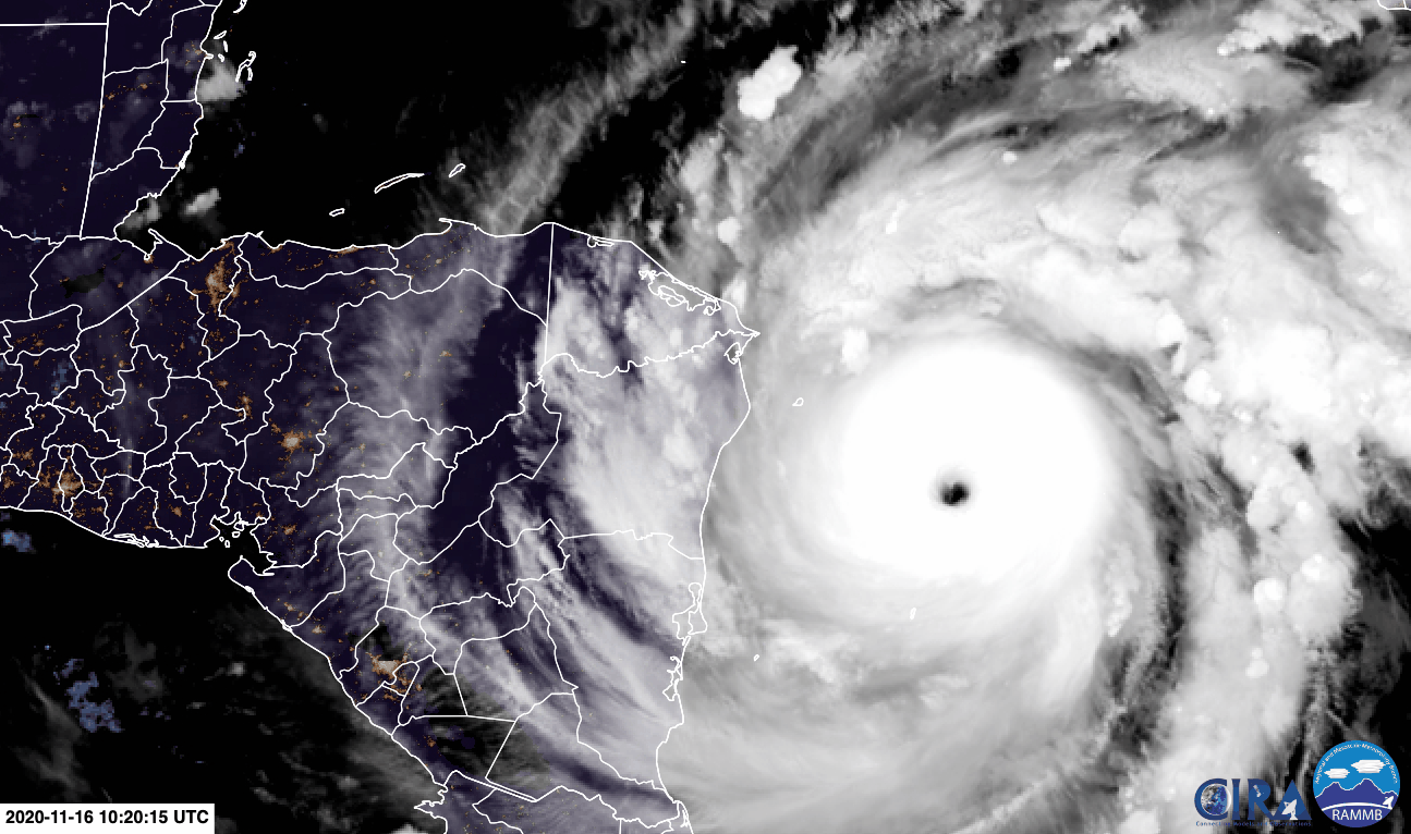Unprecedented Hurricane Iota. (Gif: NOAA/CIRA)