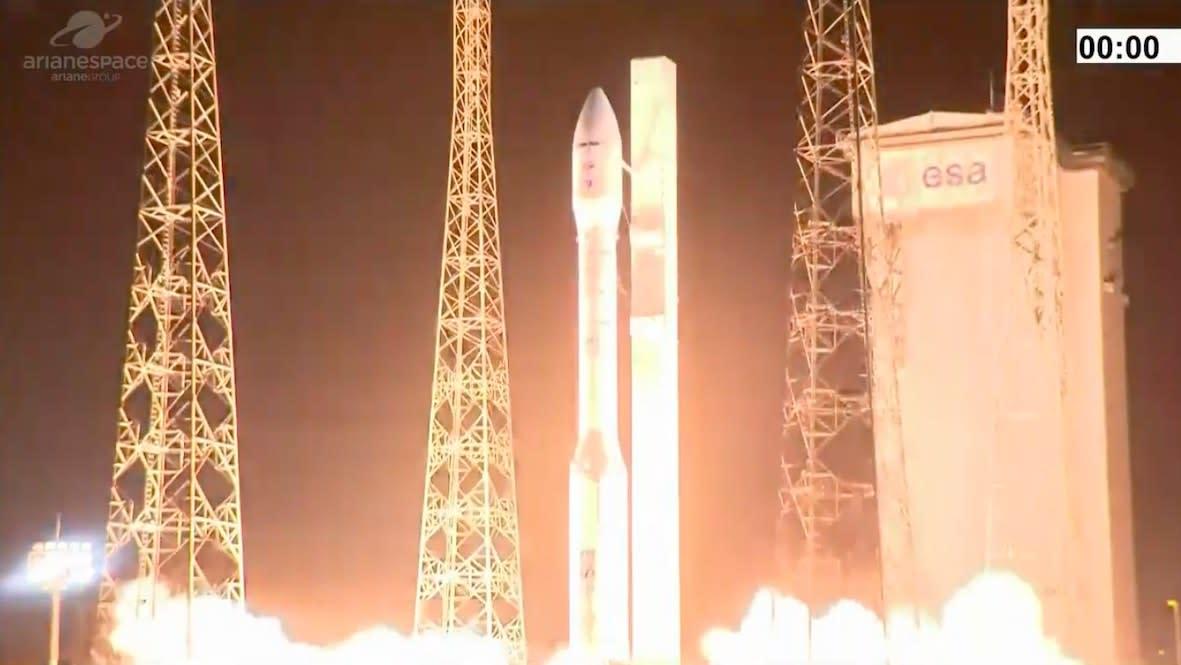 Screen capture from yesterday's failed launch.  (Image: Arianespace)