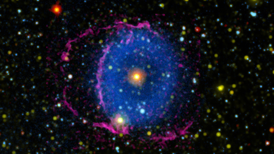 The Blue Ring Nebula (Image: NASA/JPL-Caltech/NASA/JPL-Caltech/M. Seibert (Carnegie Institution for Science)/K. Hoadley (Caltech)/GALEX Team)