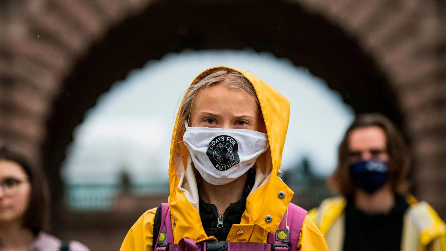 Swedish climate activist Greta Thunberg protests during a protest in front of the Swedish Parliament. (Photo: Jonathan Nackstrand/AFP, Getty Images)