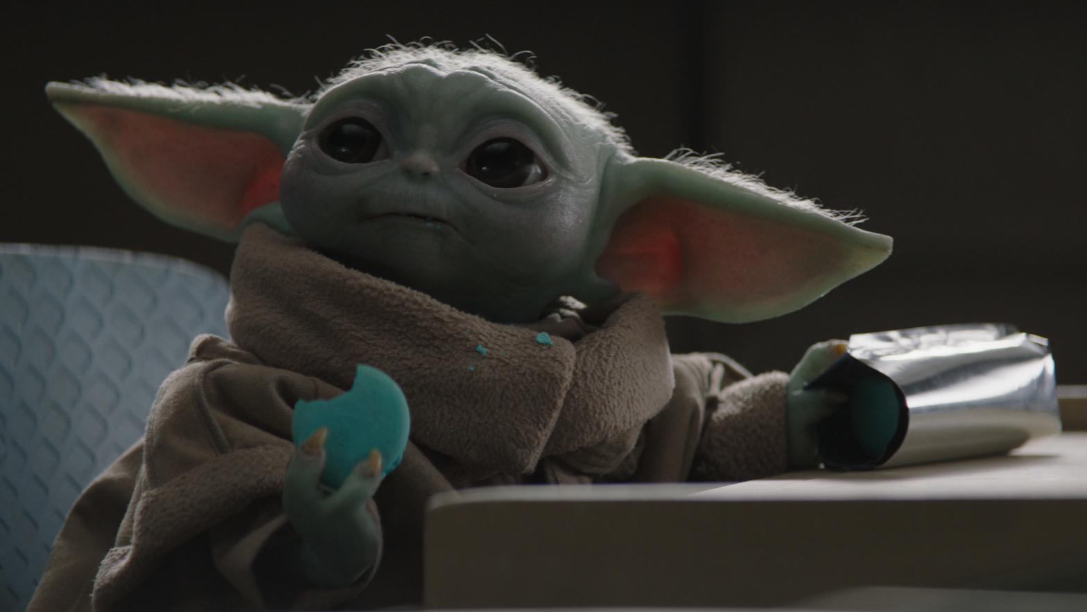 Baby Yoda is basically eating gold.  (Photo: Lucasfilm)