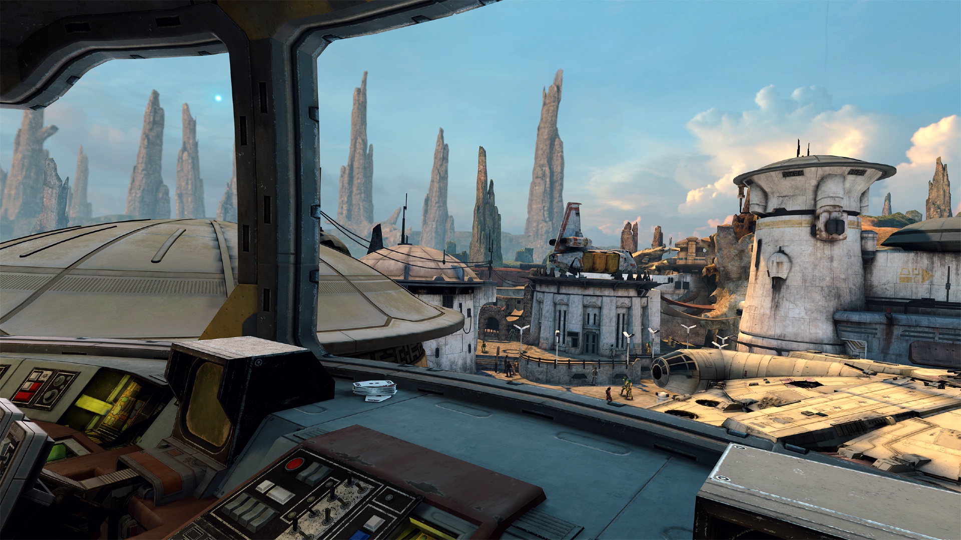 This view is as close as you'll get to the actual Star Wars: Galaxy's Edge. (Image: ILMxLAB)