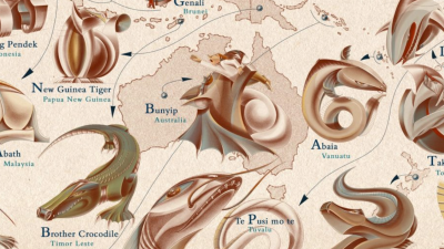 Bunyips Are Australia’s Most Popular Mythical Creature According To This Global Cryptid Map