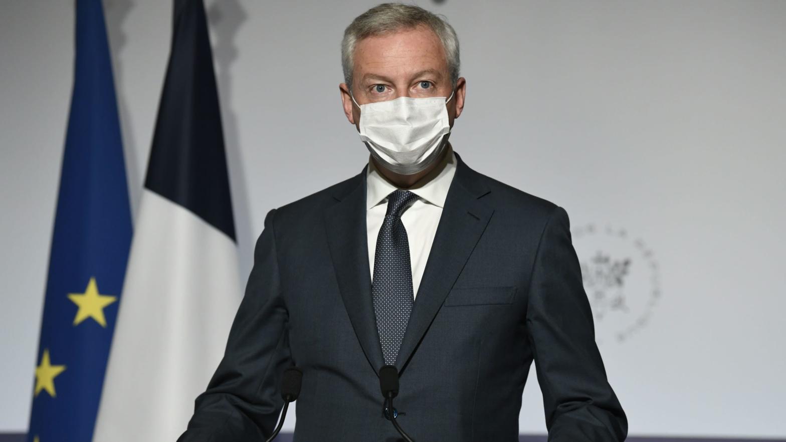 French Economy and Finance Minister Bruno Le Maire at a press conference outside the Elysee Presidential Palace in Paris in September 2020. (Photo: Bertrand Guay, Getty Images)