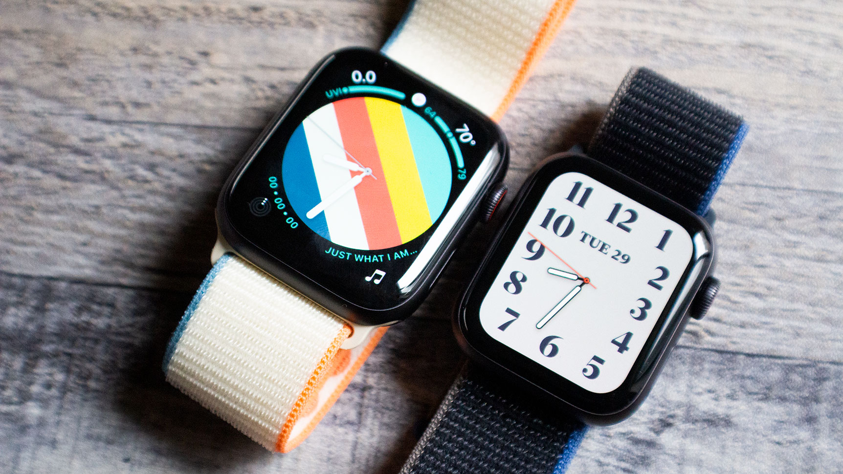 These are also two different Apple Watch models.  (Photo: Victoria Song/Gizmodo)