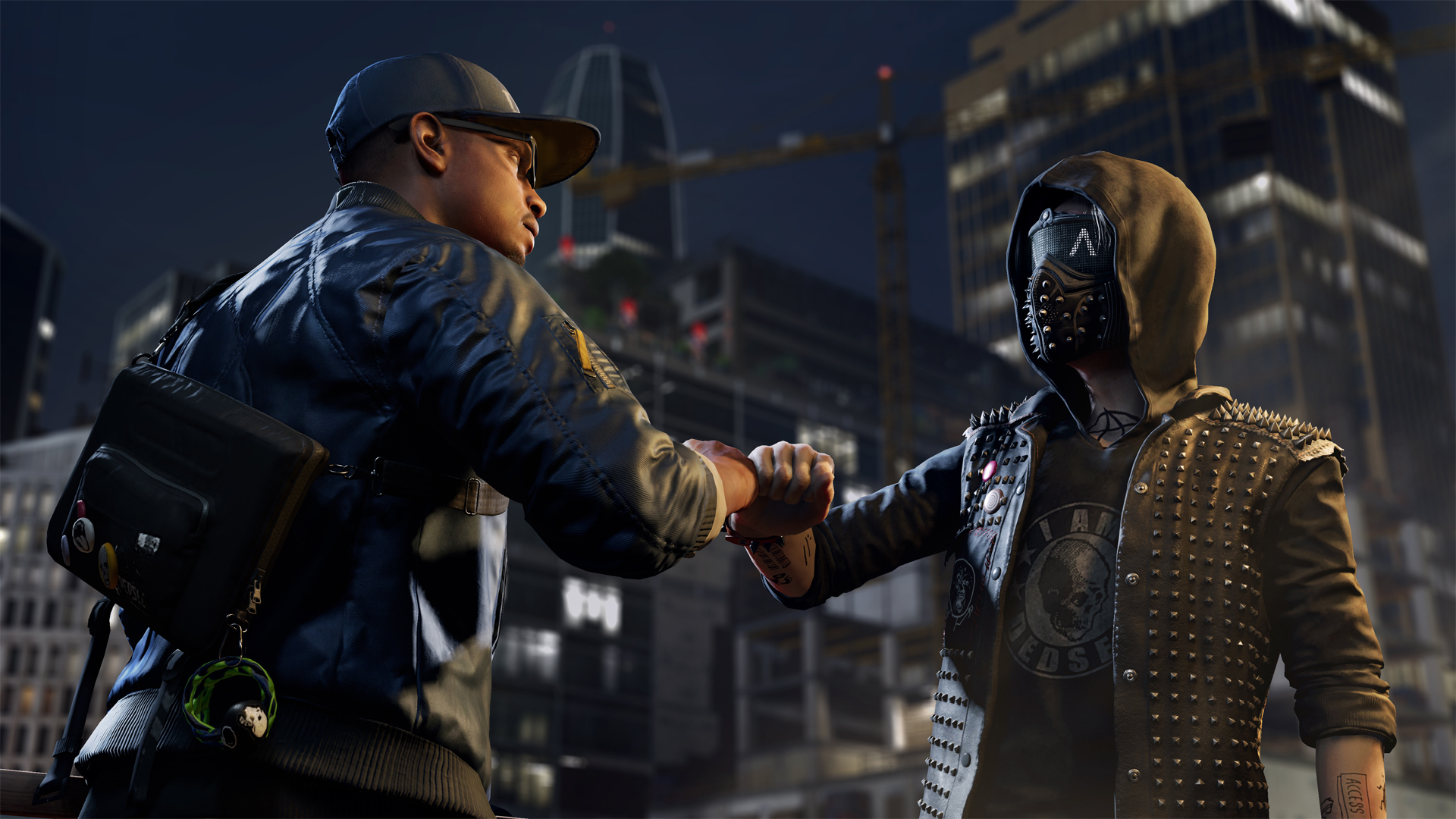 Marcus shares a moment with Wrench (whose outfit I hope to cosplay someday). (Image: Ubisoft)