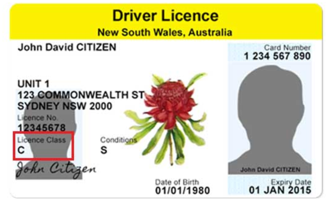 A picture of a blank driver's licenses from NSW which were in a leak