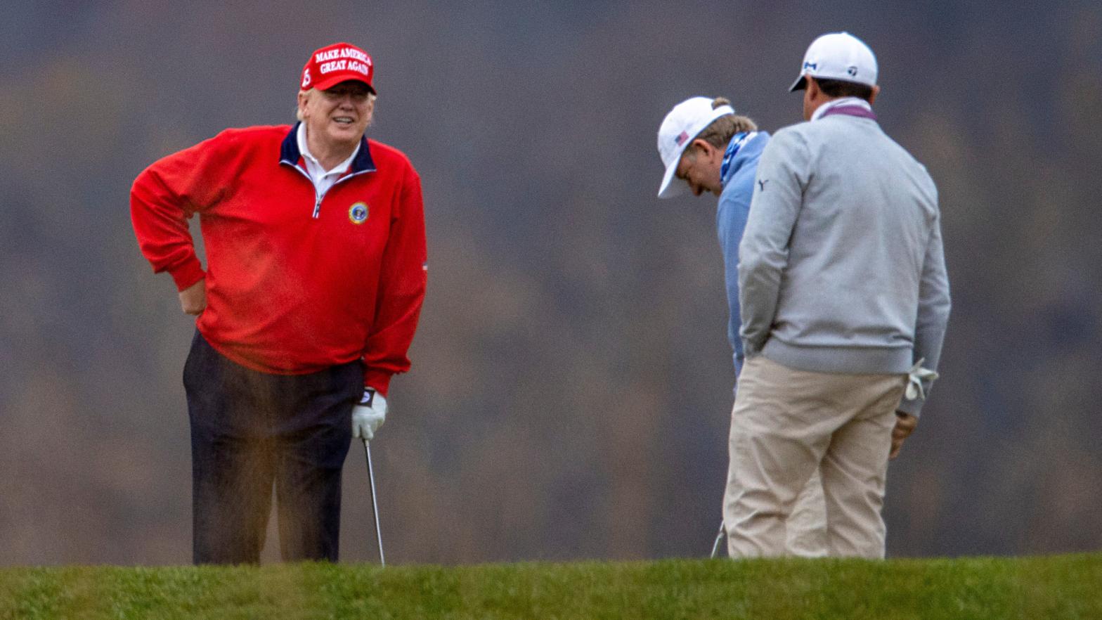 President Donald Trump golfs at Trump National Golf Club on November 27, 2020 in Sterling, Virginia.  (Photo: Tasos Katopodis, Getty Images)