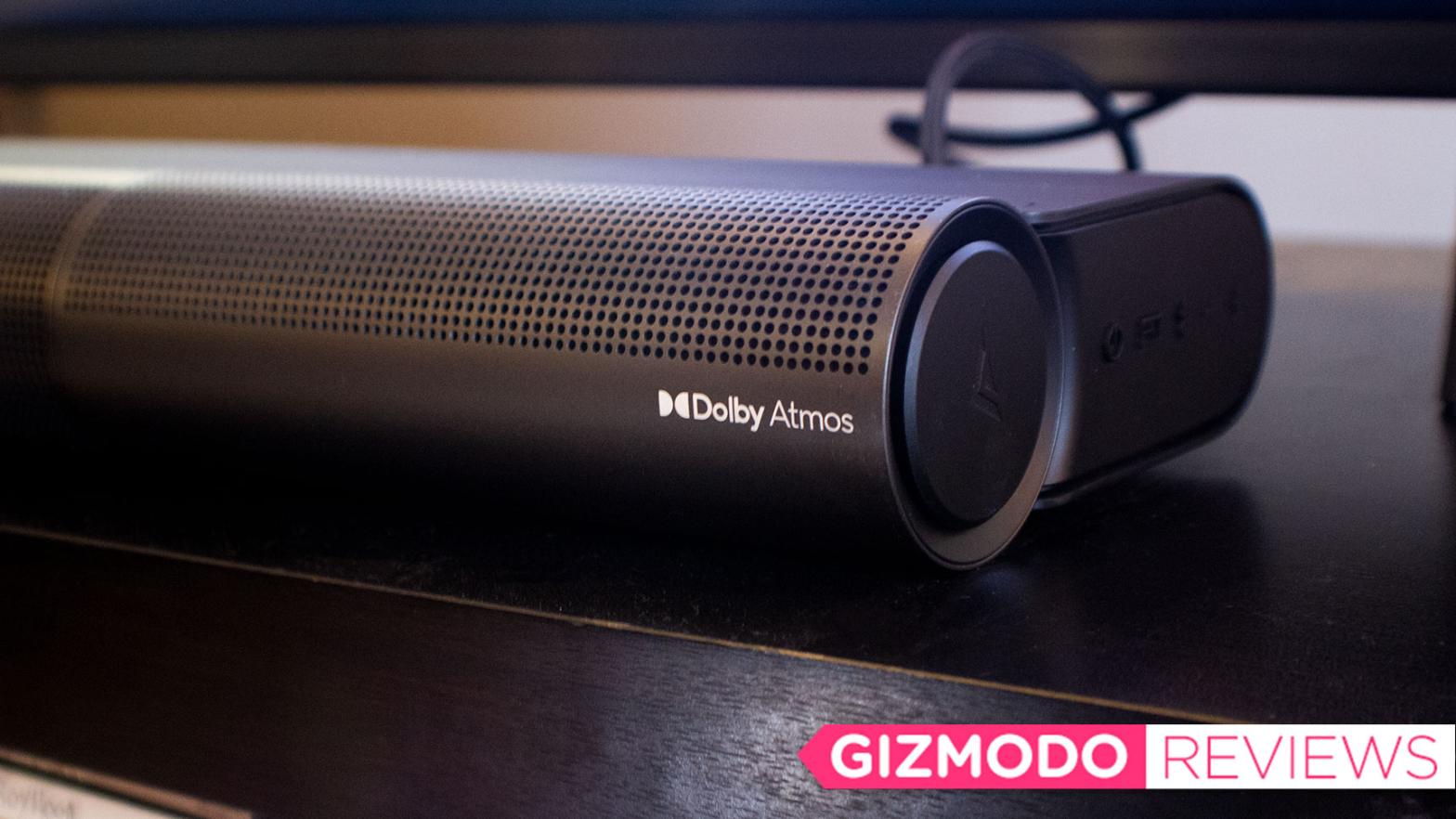 This boy rotates up whenever the soundbar detects Dolby Atmos content. (Photo: Victoria Song/Gizmodo)