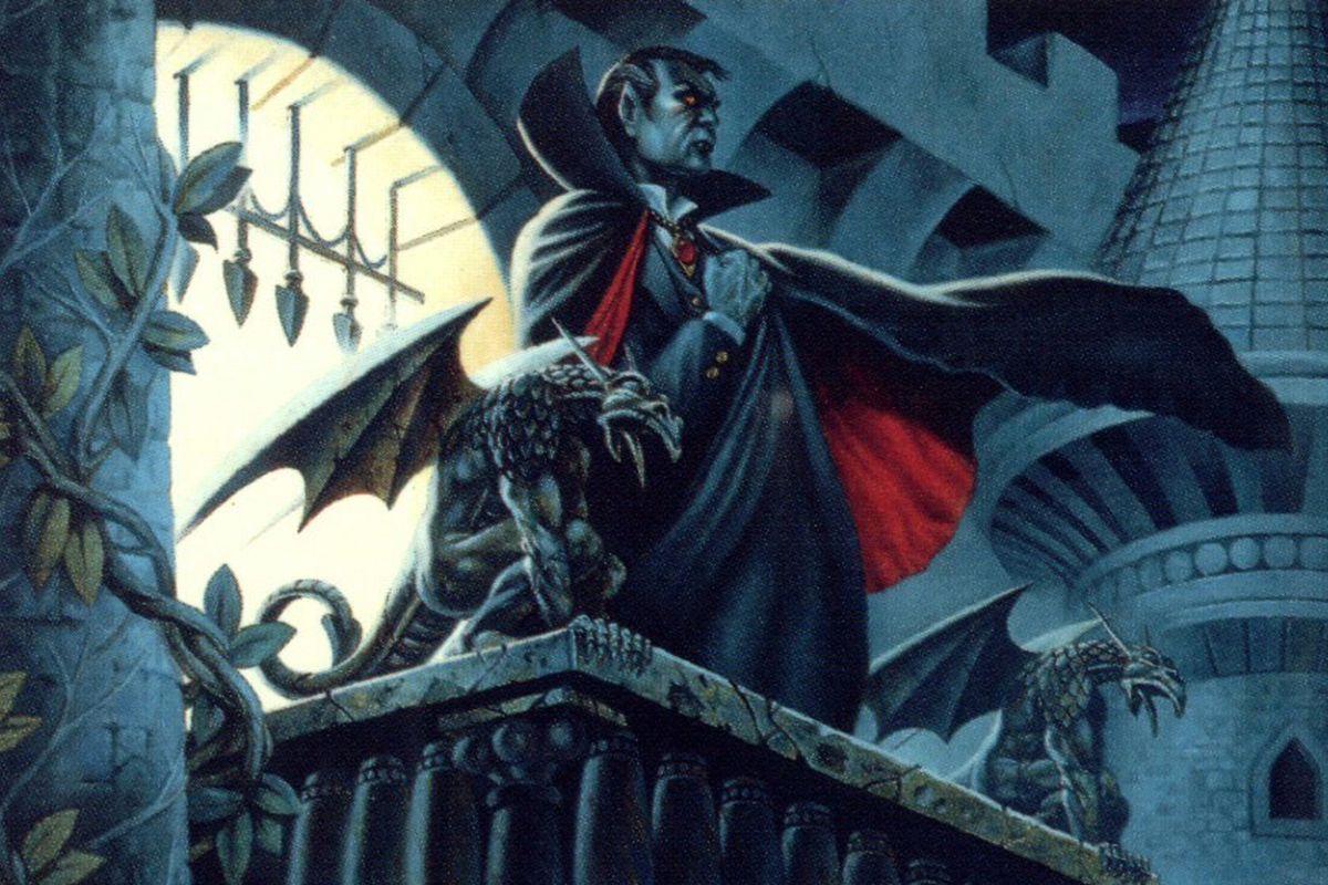 Partial cover of the 1983 AD&D adventure module Ravenloft. Art by Clyde Caldwell. (Image: Wizards of the Coast)