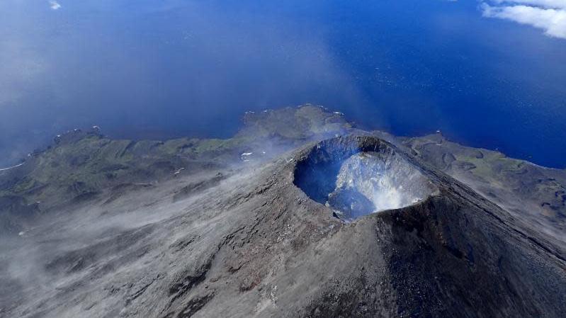 Mount Cleveland's summit crater. (Image: Cindy Werner/USGS)