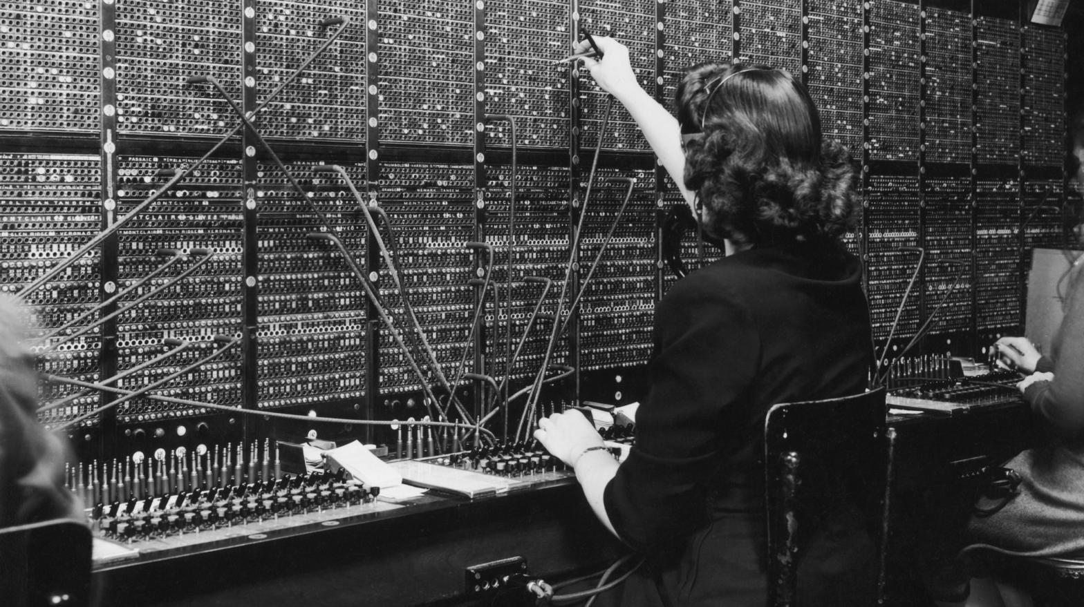 A switchboard operator at work, circa 1945. Frankly, this image alone is enough to give me stress-related nightmares. (Photo: Welgos/Hulton Archive, Getty Images)
