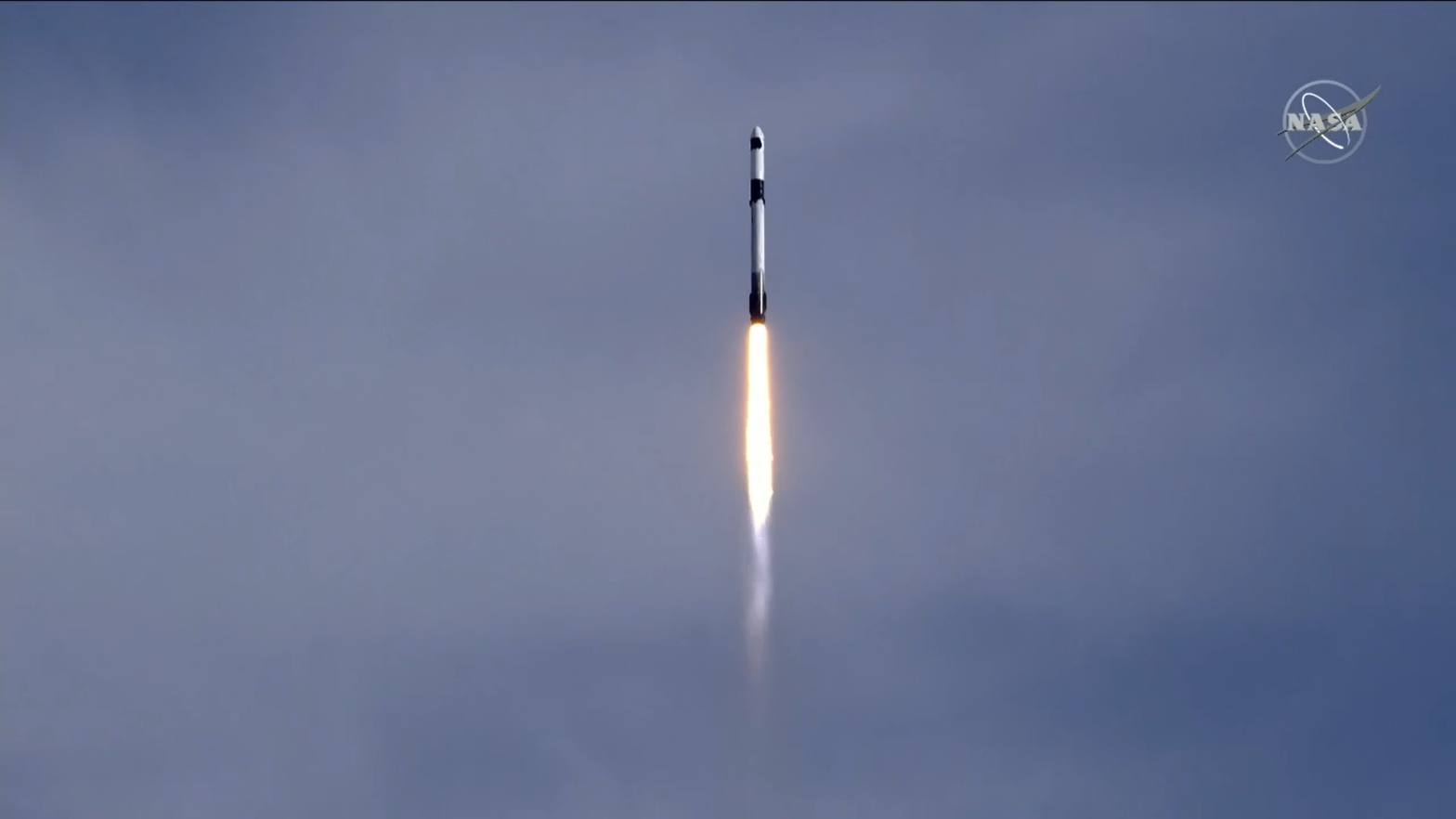 Launch of a SpaceX Falcon 9 rocket carrying a Dragon resupply spacecraft on December 6, 2020.  (Image: NASA Television)