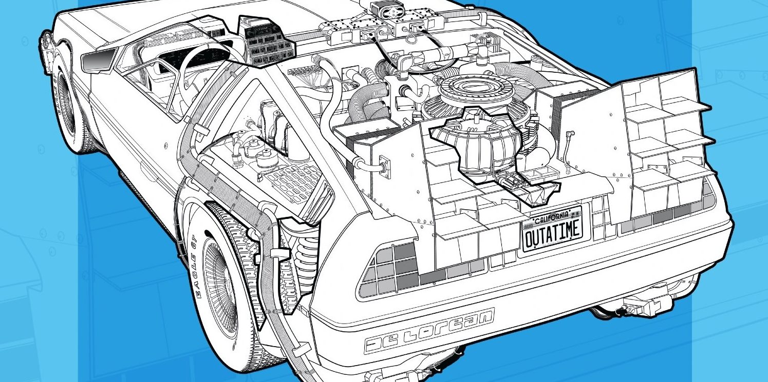 A crop of the cover for the upcoming Back to the Future: DeLorean Time Machine: Doc Brown's Owners' Workshop Manual. (Image: Insight Editions)