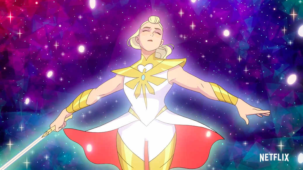 Adora transforming into She-Ra on her own steam for the first time. (Screenshot: Netflix)