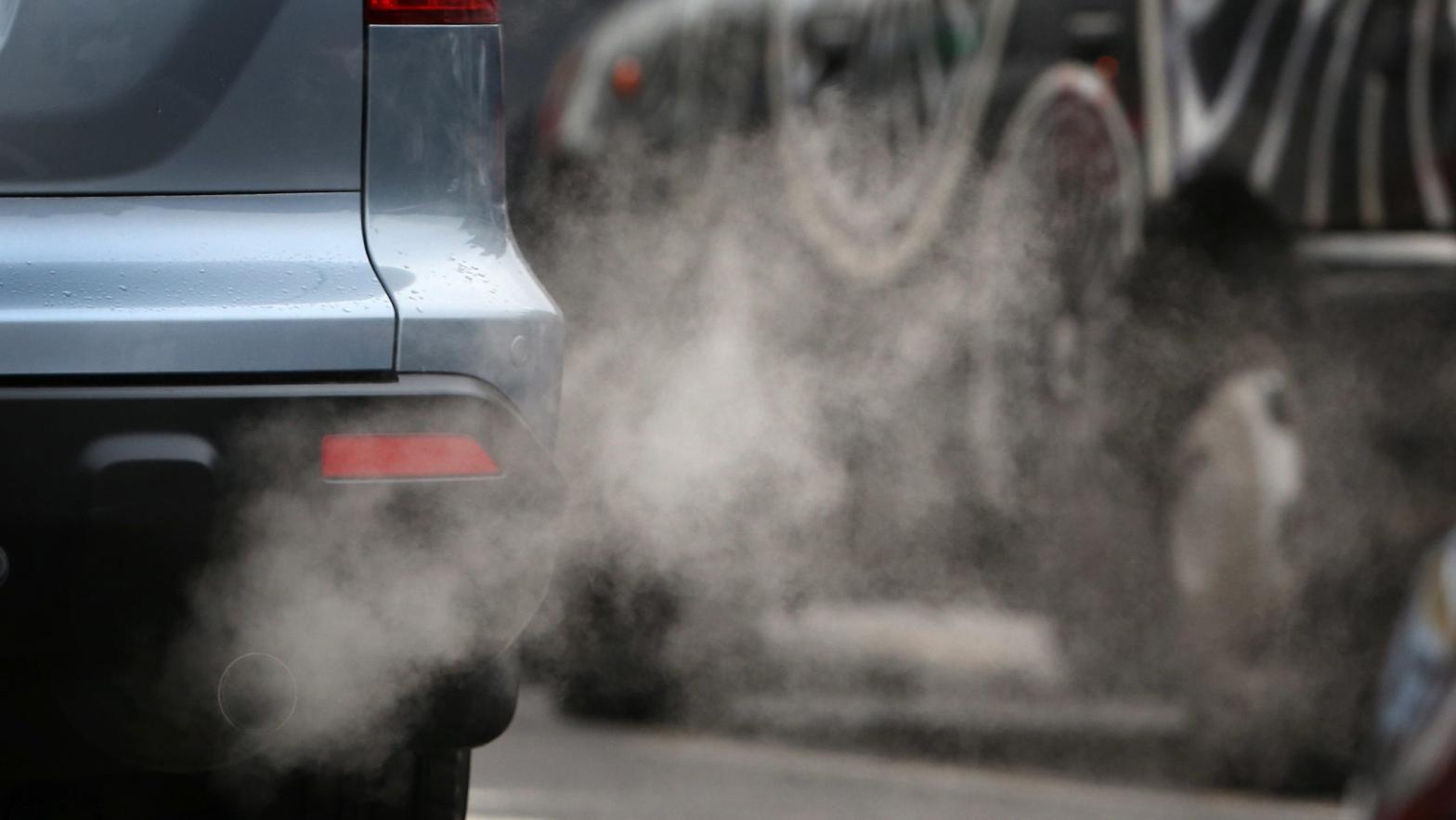 Exhaust fumes from a car in England.  (Photo: Getty Images, Getty Images)