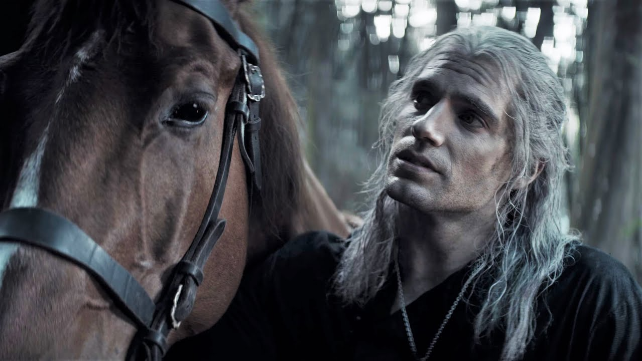 Roach, and his co-star, Geralt of Rivia.  (Image: Netflix)