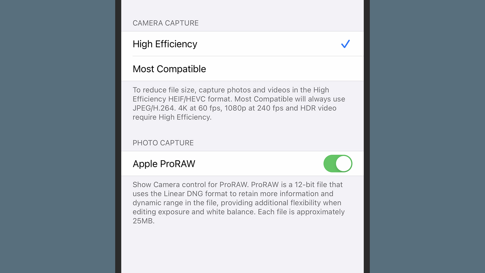 The new setting in iOS 14.3. (Screenshot: Apple/iOS)