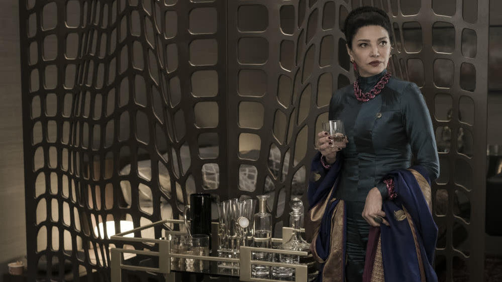 Avasarala (Shohreh Aghdashloo) during her reign in season four of The Expanse. (Image: Amazon Studios)