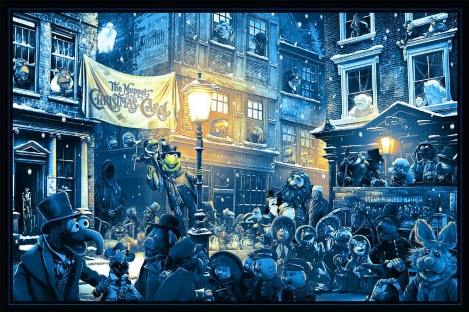 An excellent Muppet Christmas Carol poster by artist Kevin Wilson. (Image: Hero Complex Gallery)