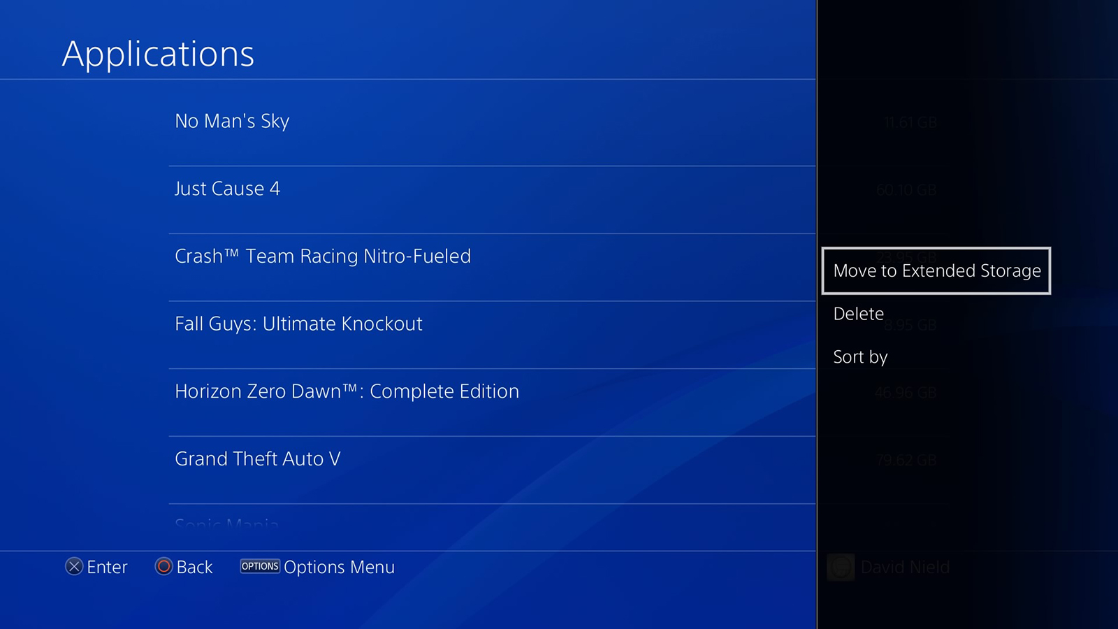 An external drive could be the quickest way to move a lot of games at once. (Screenshot: Sony)