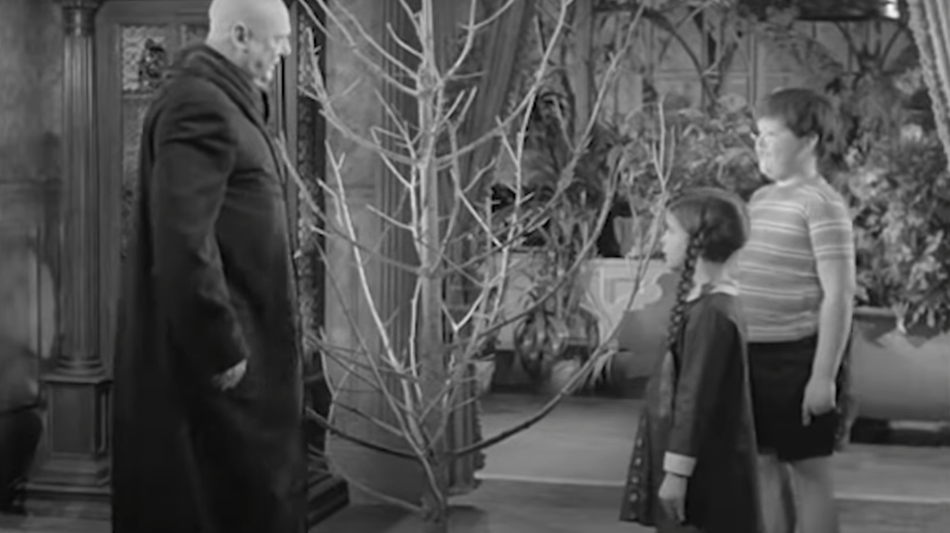 An Addams Family Christmas tree. I think it's nice.  (Image: MGM)
