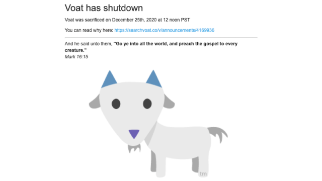Far-Right Reddit Clone Voat Has Shut Down, for Real This Time