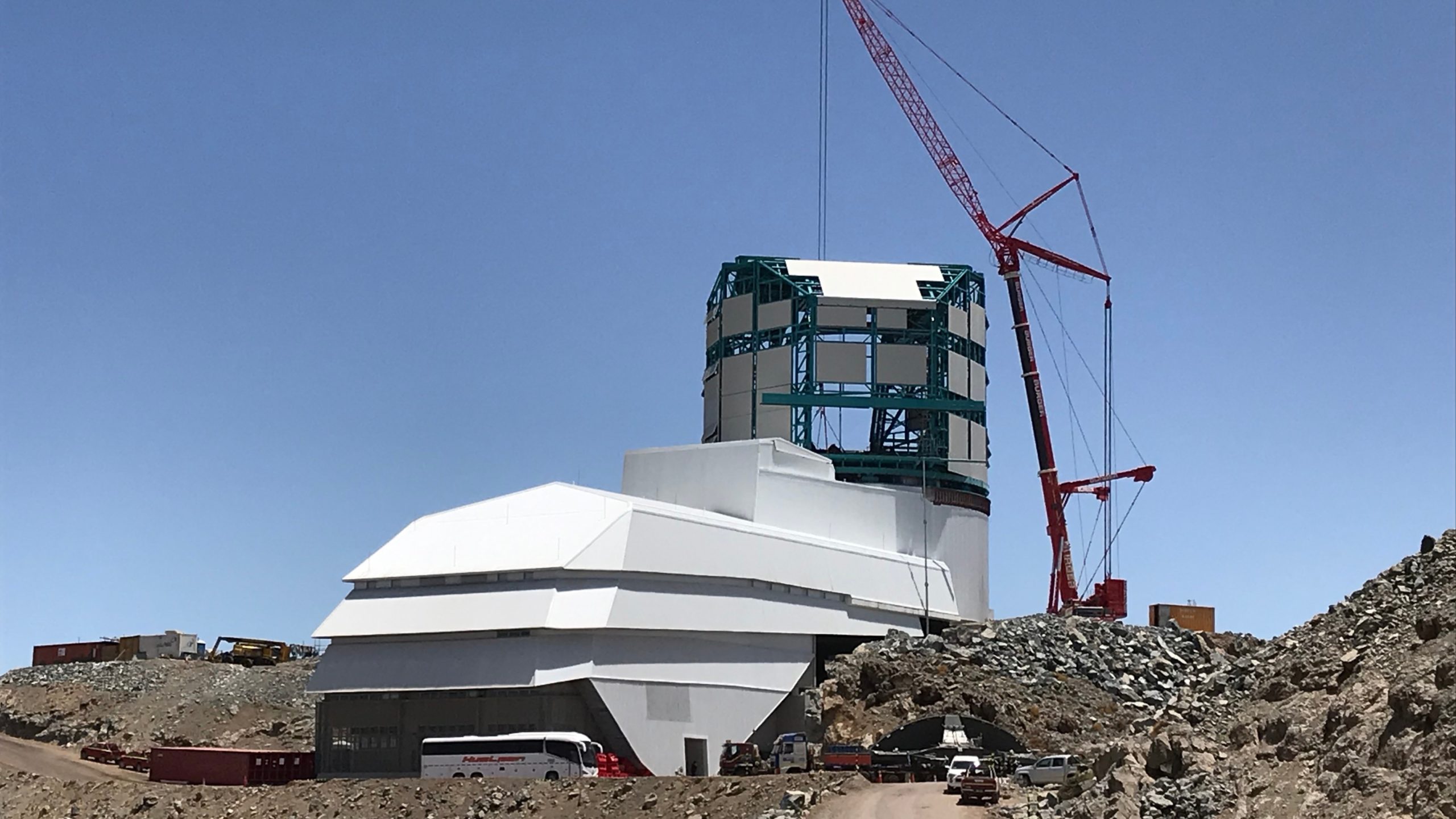 The Rubin Observatory currently under construction in Chile. (Image: Rubin Observatory)