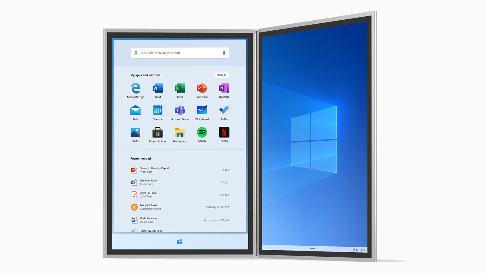 A Windows 10X concept from Microsoft. (Image: Microsoft)