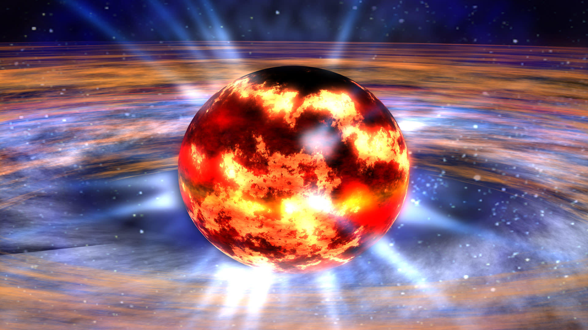 Artist's conception of a neutron star. (Image: NASA)