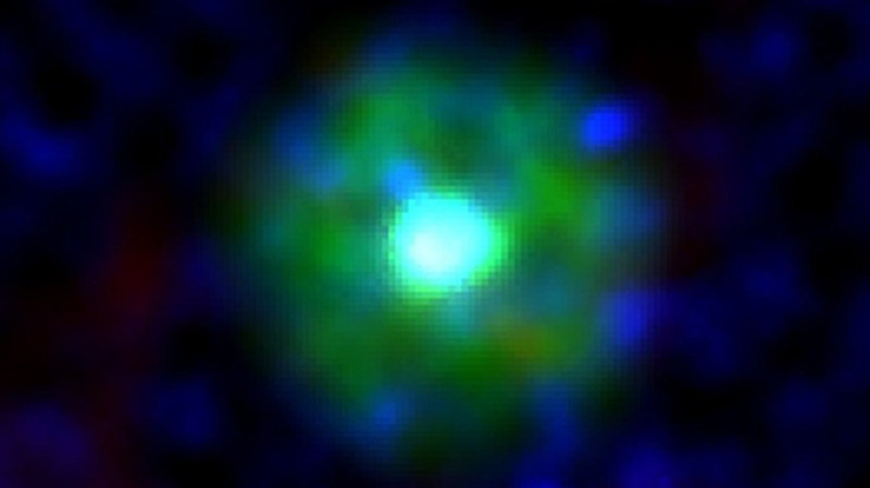 The strange star, as seen in this false-colour X-ray image.  (Image: XMM-Newton/ESA/L. Oskinova/University of Potsdam)