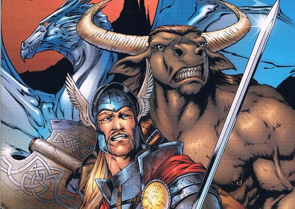 Close-up of the cover of first issue of The Legend of Huma comic adaptation by Mike S. Miller. (Image: Wizards of the Coast/Devil’s Due)
