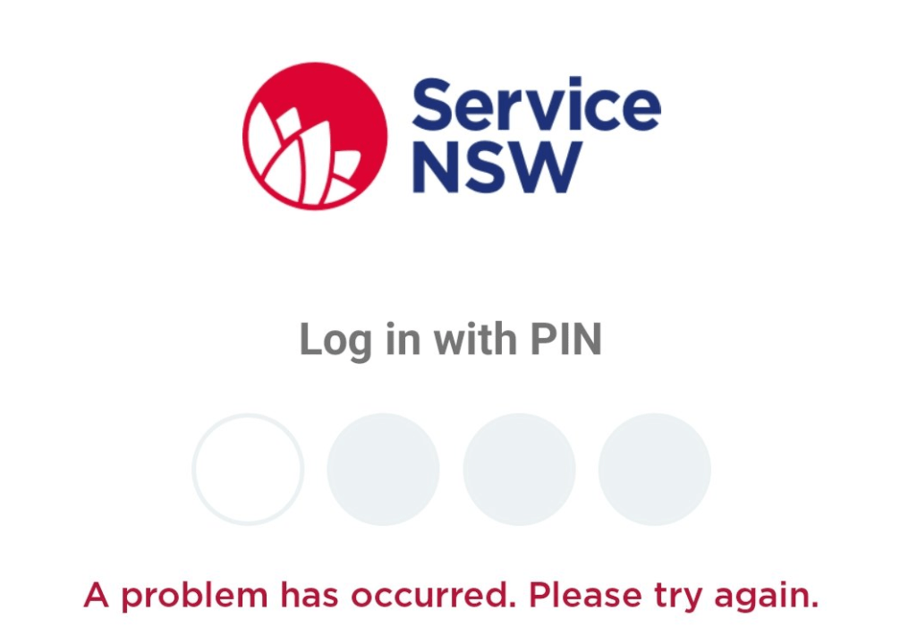 Service NSW is down and not working