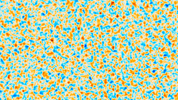 A polarised image of the universe's cosmic microwave background (CMB). (Image: ACT Collaboration)