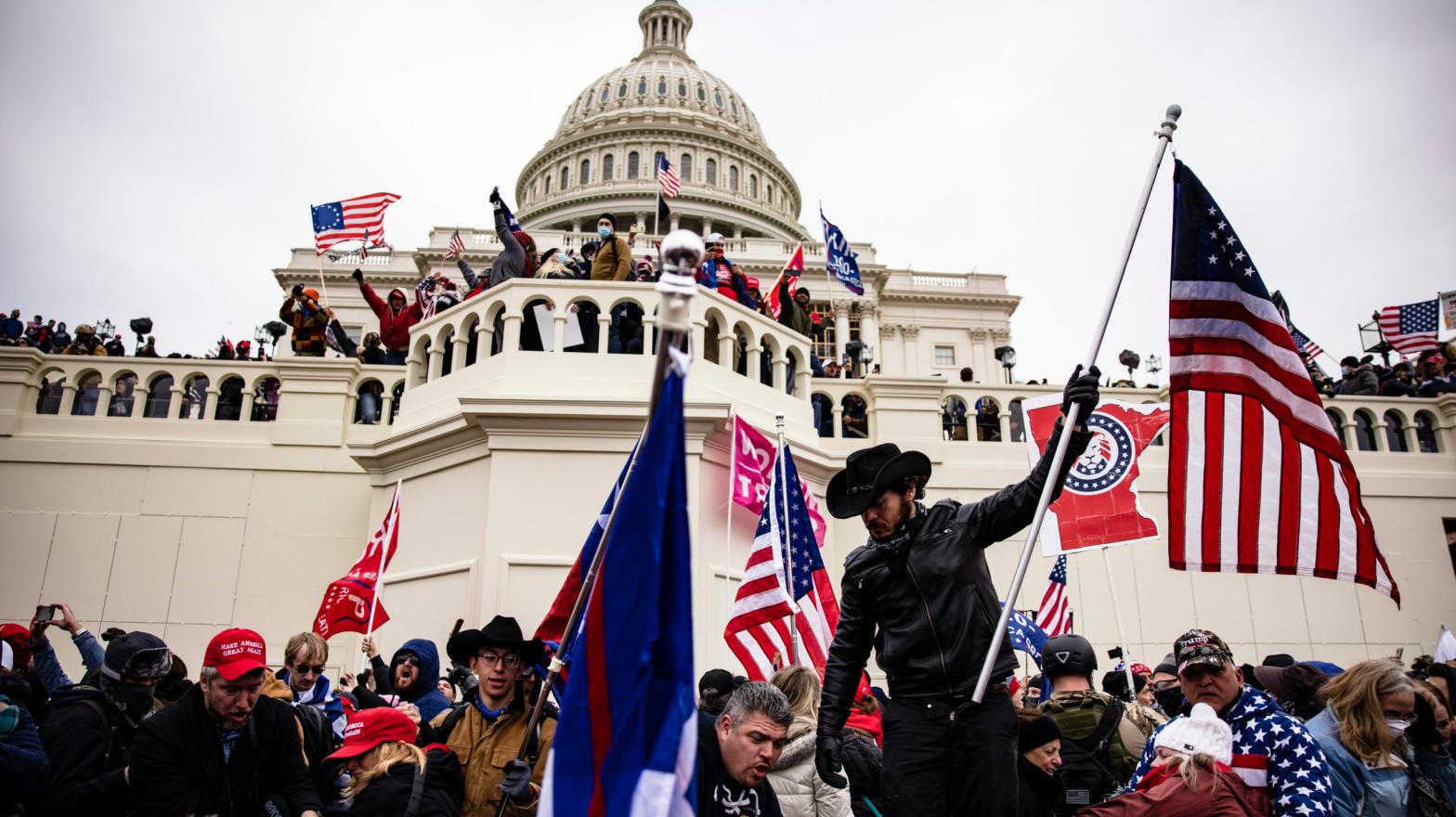 Pro-Trump insurgents storm the U.S. Capitol following a rally with President Donald Trump on January 6, 2021, in D.C.  (Photo: Samuel Corum, Getty Images)
