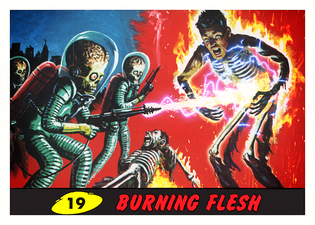 Another digital Mars Attacks card.  (Gif: Topps)