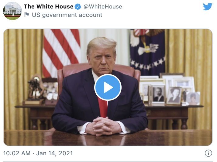 Trump video on twitter despite his permanent suspension