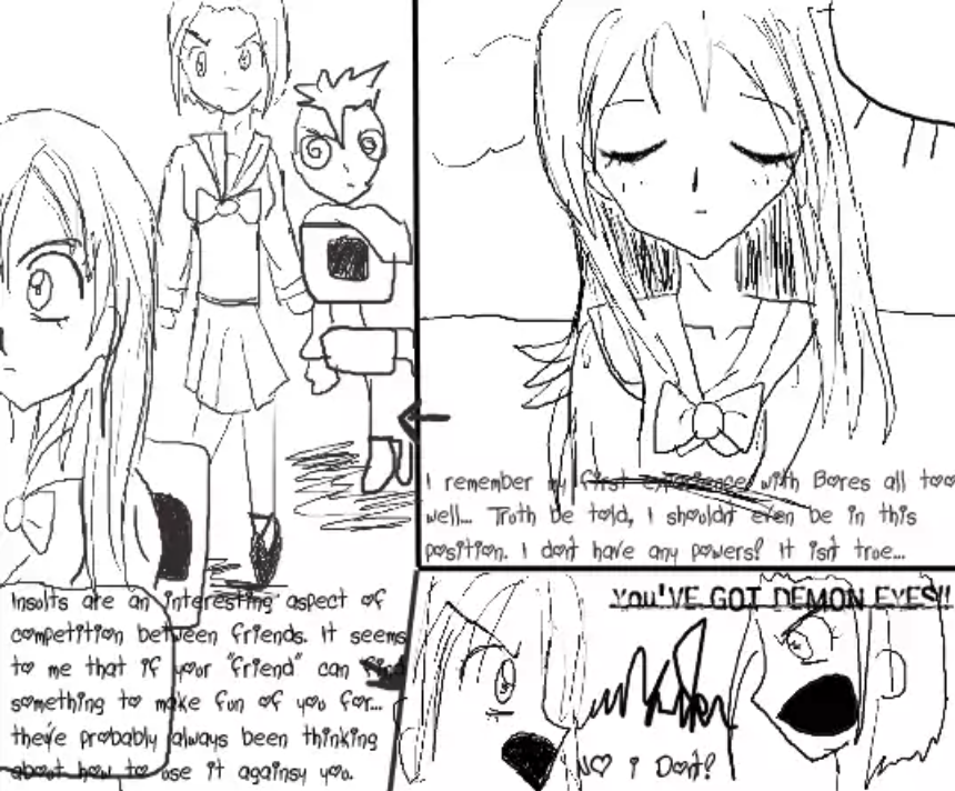 A page of a comic I drew with the SketchBoard when I was 13. (Image: Brittany Vincent)