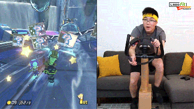 This Complicated Nintendo Hack Makes You Ride an Exercise Bike to Win at Mario Kart