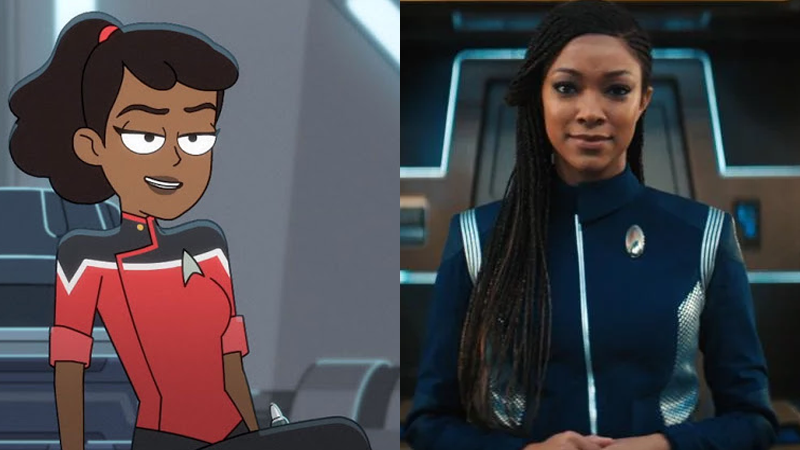 Beckett Mariner and Michael Burnham, two good people, good at their jobs, who've guided us on some glorious Star Trek adventures for the past five-and-a-bit months. (Image: CBS)