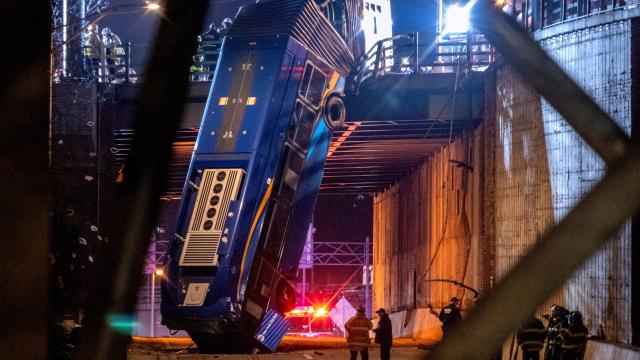 Articulated Bus Plunges Off New York Overpass, Injures 9