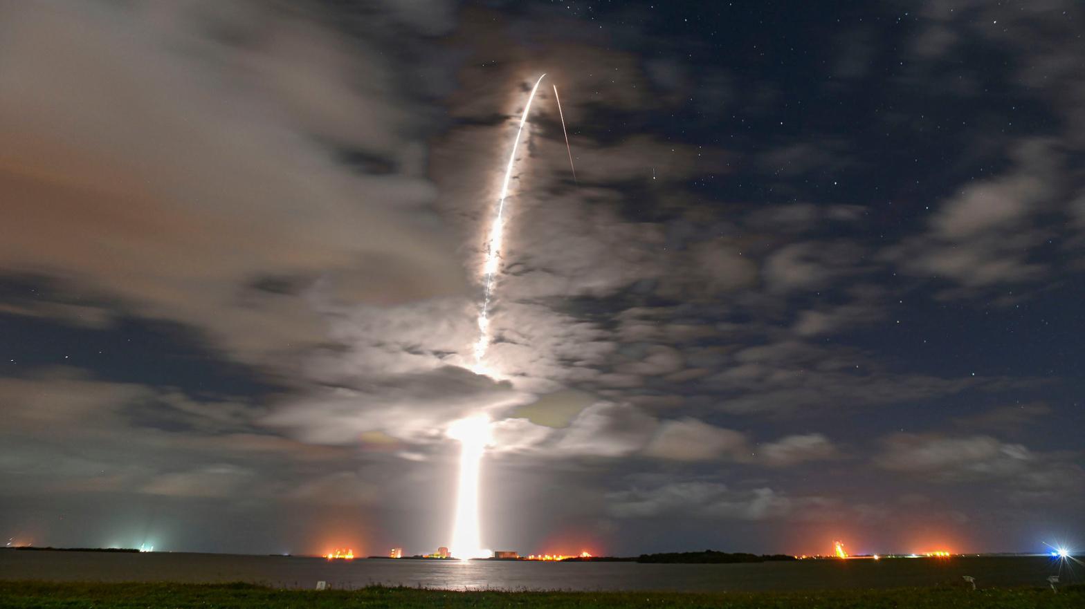 Launch of SpaceX Starlink satellites on November 24, 2020. (Image: SpaceX)