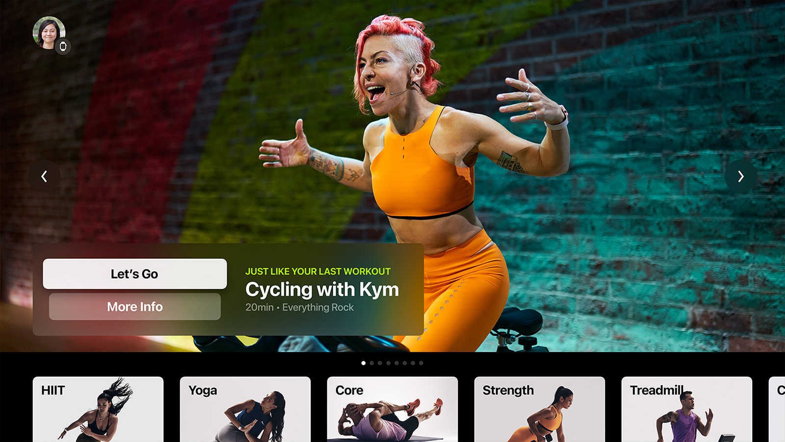 Screenshot: Apple Fitness Plus