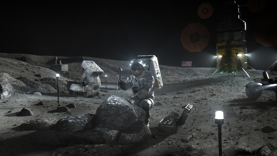 Artist's impression of an Artemis mission to the Moon.  (Image: NASA)