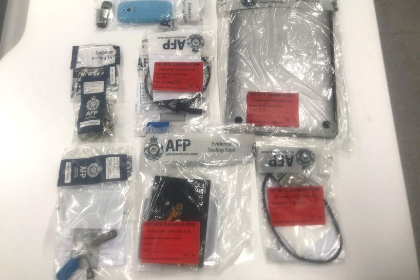 items seized in a raid related to the dark web marketplace DarkMarket raided