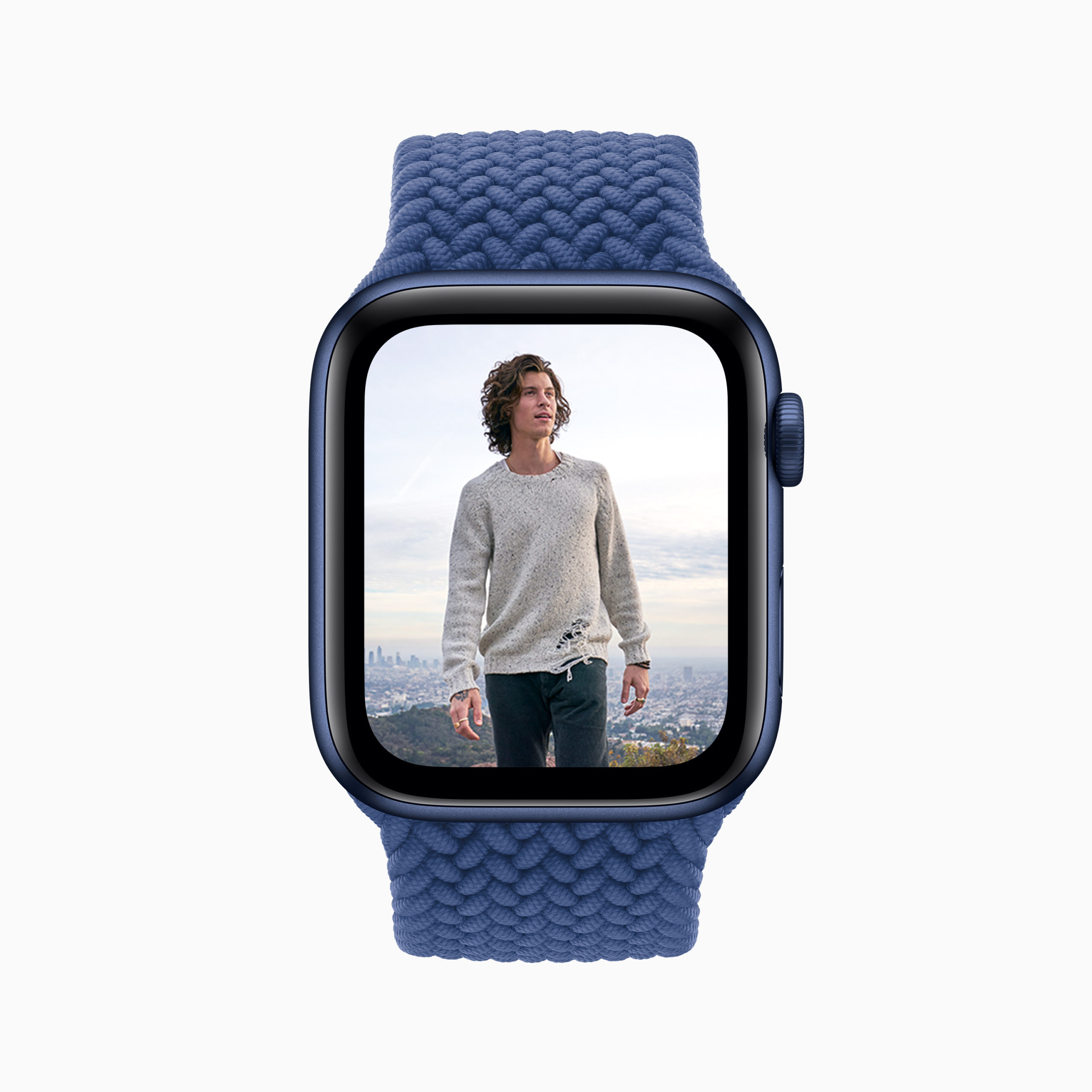 I guess...pictures of Shawn Mendes...show up on your wrist during his guided walk? (Image: Apple)